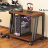 Estante multicapa para caja de computadora móvil para uso debajo del escritorio, con ruedas, adecuado para colocar impresoras