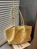 Bolso de mano de nicho de alta gama coreano, bolso tote de gran capacidad, lazo de moda, bolso dulce para el hombro
