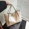Bolso retro de gran capacidad con lazo para mujer, nuevo estilo 2026, piel suave con acabado brillante, bolso tote versátil para ir al trabajo