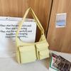Nova Bolsa Tiracolo de Nylon Simples de Grande Capacidade com Múltiplos Bolsos Leve Versátil para o Dia a Dia Ombro Axila