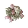 Goma para el Cabello Estilo Jardín de Capullo de Tulipán de Primavera, Pétalos Rosas, Cuerda para el Cabello Estilo Francés Dulce y Suave, Accesorio para el Cabello para Mujeres