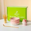 Juego de Té Matcha de 7 Piezas Set de 7 Piezas Batidor de Té Esmaltado en Horno Juego Japonés de Matcha Tazón de Matcha con Pico Transfronterizo