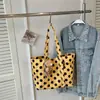 Bolso Tote de Estilo Coreano Retro de Lunares para Mujer, Gran Capacidad, Versátil, Bolso de Hombro y Mano para Escuela, Viajes al Trabajo, Compras