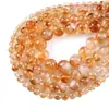 Pulsera de Cuentas Redondas de Cristal Amarillo Torre Natural Citrino Limón Aventurina Amarilla Cuentas Sueltas Accesorios para Joyería DIY En Stock Productos Semi-acabados