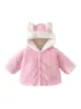 Chaquetas de Algodón para Niñas 2025 para Niños Pequeños y Medianos Chaquetas Estilo Coreano Chaquetas con Forro de Piel de Conejo Chaquetas Capas para Bebés de Comercio Exterior