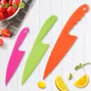 Cuchillo de Fruta de Plástico para Niños, Cuchillo para Pan Tostado, Cuchillo para Pasteles, Cuchillo Pelador de Verduras, Cuchillo para Suplementos Alimenticios de Bebé, Cuchillo para Cortar Verduras