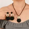 Juego de Collar y Aretes de Corazón de Durazno Caliente Transfronterizo Europeo y Americano Joyería de Diseño Versátil de Alta Gama Collar de Lujo Ligero Joyería para las Orejas