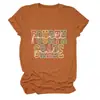 CUARTO GRADO Amazon Wish sitio independiente moda casual camiseta de mujer cuello redondo manga corta para comercio exterior