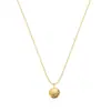 Fufeng aço titânio galvanizado dupla face moda nacional estilo chinês colar feminino moda corrente de contas esféricas temperamento simples joia dourada