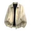 Jaqueta Nova de Couro PU Masculina Estilo Retro Americano Workwear Estilo Old Money Rua Simples Estilo Motociclista Roupa Externa Moderna Masculina