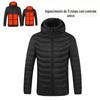 Roupas de Algodão com Aquecimento Elétrico Inteligente USB de Inverno para Homens, Controle Único Transfronteiriço, Área de Onze Aquecimentos, Jaqueta Grossa