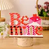 Adornos de Madera Creativos Haobei para el Día de San Valentín Adornos Decorativos de Amor para el Día de San Valentín Adornos de Decoración para la Atmósfera del Hogar de Amor