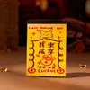 Amuleto de gato del Templo Xiyuan de Suzhou pintado a mano con cinabrio para la riqueza y la buena fortuna, pegatina para teléfono móvil, tarjeta de seguridad para perros, amuleto de bendición para mascotas