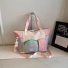 Bolsa de yoga impermeable expandible costuras de color contrastante gran capacidad separación de seco y húmedo bolsa de fitness bolsa de fitness para hombro de viaje