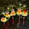 Lanternas de Ano Novo, Lanternas Decorativas de Bambu Sintético Trançado Portáteis Emissoras de Luz, Lanternas de Coelho de Pelúcia Fofas de 2026, Lanternas Artesanais