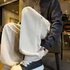 Pantalones Casuales Gruesos Forrados de Polar para Hombre, Tendencia Otoño e Invierno, Pierna Recta Holgada, Pantalones Deportivos Calientes de Chándal, Pierna Recta