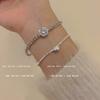 Pulsera de circonitas con diseño de Corea del Sur estilo ins, pulsera de lujo ligera y elegante para mujer, de alta calidad y combinable, venta al por mayor