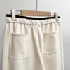 [Especial] Ropa de otoño para mujer talla grande de más de 100 kg, nuevo diseño simple de bloques de color, cintura elástica, corte tridimensional, pantalones largos casuales 1041