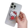 Suporte de Celular de Acrílico de Camada Dupla Sanrio Desenho Animado Suporte Telescópico Giratório com Airbag Suporte de Mesa Gatinho Kitty