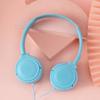 Auriculares con cable Mz-026 para niños, de color macarrón, para montar en la cabeza, con micrófono, graves potentes, diadema para ordenador de color de moda, personalizable