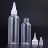 Frasco de Ponta Fina 100ml Frasco 300ml Tampa de Pressão Transparente Frasco de Plástico Frasco Dosador para Spray Pet Selo para Bebida