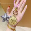 Llavero de Oro Puro 999 Moneda de Oro Buena Fortuna Cacahuete Bolsa para Teléfono Móvil de Oro Colgante Recuerdo de Boda Regalo Promocional