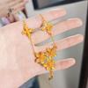 Tienda de oro Jin Yan con collar de borla de flor de arena dorada para tabaco, cadena para clavícula de alto sentido y temperamento femenino para regalo de novia