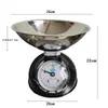 Balanza de resorte de hierro no usa electricidad 5 kg bandeja de acero inoxidable báscula de dial antigua báscula de dial báscula mecánica de puntero de mesa para el hogar