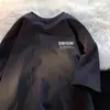 2026 Nova Camiseta Masculina de Manga Curta para o Verão Marca Tendência Algodão Puro Pesado Top Solto Casual Gola Redonda Meia-Manga Roupa Masculina