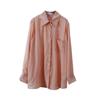 [Oufan] Camisa Elegante Suelta de Manga Larga 9003 para Mujer, Chaqueta Camisa Suelta de Gasa Protectora del Sol de Verano