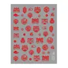 Redanco5D Relieve Ins Celebridad de Internet Pegatinas para Uñas Papel Recortado Año Nuevo Pony León Despertar Pegatinas 3D para Uñas He1723