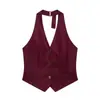 Para Comércio Exterior Transfronteiriço Europeu e Americano Roupas Femininas Aliexpress Venda Quente Moda Versátil Top Regata Gola Halter Conjunto Casual com Shorts