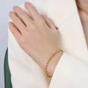 Estilo frío ins europeo y americano lujo ligero retro simple geométrico bola de acero joyería de mano acero de titanio oro 18K pulsera mujeres Venta al por mayor