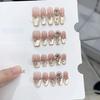 Naizi Hecho a Mano Puro Fototerapia Uso de Armadura Rosa Champán Venta al por Mayor Acabado Reutilizable Parche de Arte de Uñas Removible