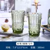 Copo de Vidro Doméstico Sala de Estar Conjunto de Copos de Água High-end Luxo Cor Gravado Xícara de Chá Resistente ao Calor Espessado
