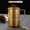 Copo de cerveja vintage em aço inoxidável 304, copo portátil, copo para piquenique de acampamento ao ar livre, copo de café comercial, copo de suco