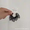 Faixa de Cabeça Nova para Bebês e Crianças Primavera e Verão Listras Pretas Mini Laço de Seda Elástico Faixa de Cabelo Corda de Cabelo Flor de Cabeça