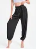 Pantalones Deportivos Casuales Sueltos para Mujer, Hilo de Seda Helada Fresco, Adelgazantes, de Secado Rápido, Transpirables, de Cintura Alta, Adecuados para Correr, Yoga y Fitness, con Puños en los Tobillos