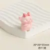 Resina tridimensional fofo fofo fofo fofo porquinho rosa porco gordo fofo acessórios de joias diy ornamentos pequenos criativos para mesa e carro