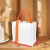 Bolsa Tote Estéreo de Lona Personalizada com Logo Bolsa Transversal de Lona Personalizada com Fita para Promoção Corporativa