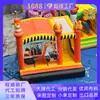 Combo Inflável de Escorregador e Pula-Pula para Uso Doméstico, Design Compacto, Brinquedo Interativo Pai-Filho, Fácil de Montar