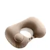 Almohada Inflable Tipo Presión en Forma de U, Almohada de Cuello Portátil en Forma de U para Avión, Esencial de Viaje para Tren de Alta Velocidad, Almohada Cervical para Dormir