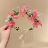 Accesorios para el Cabello Dulces Nuevos de Verano Guirnalda de Flores Súper de Hada Tocado Aro para el Cabello de Princesa Diadema de Bosque para Niños y Niñas