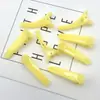 Presilha de plástico transparente em gelatina diy para crianças bico de pato 3,5cm cor de doce simples para cabelo de menina franja clip