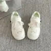 2026 Primavera Nuevo Gatito Lindo Zapatos de Plataforma de Suela Gruesa para Mujer con Velcro Zapatos Blancos Versátiles para Estudiantes Zapatos de Pan Estilo Lindo