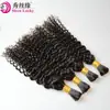 Trenzas de Cabello Transfronterizas Europeas y Americanas 10a Trenzado Cabello a Granel Humano Rizado Profundo
