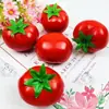 Modelo de Fruta y Verdura Artificial Alta Plástico Artificial Tomate Fruta Falsa Decoración de Gabinete Granja Hotel Adornos