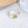 Anillo Abierto de Piedra Preciosa Camelia de Circonita Colorida Lujo Ligero Nicho Mariposa Dos Tonos Diamante Anillo Ultra-Hada Gama Alta