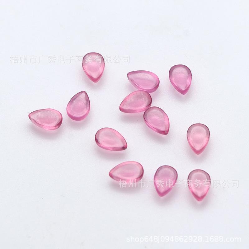 梨形素面BW138玫红玻