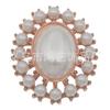 Fabricantes transfronterizos de hebillas de diamantes de aleación de perlas ovaladas, joyería artesanal, bolso con lazo plano, accesorios con placa de flores